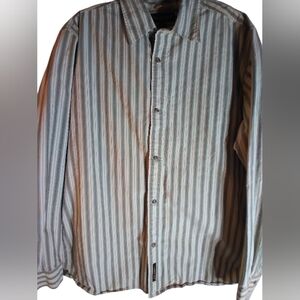 Timberland Striped Cotton Mens Button Down Shirt Size XL Office Workwear Trip